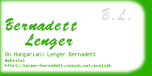 bernadett lenger business card